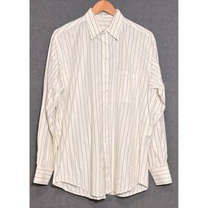 Vintage Giorgio Armani Le Collezioni Mens Pinstripe Button Down Shirt 15.5 34/35